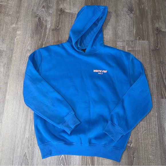 White Fox Blue Hoodie - Picture 3 of 5
